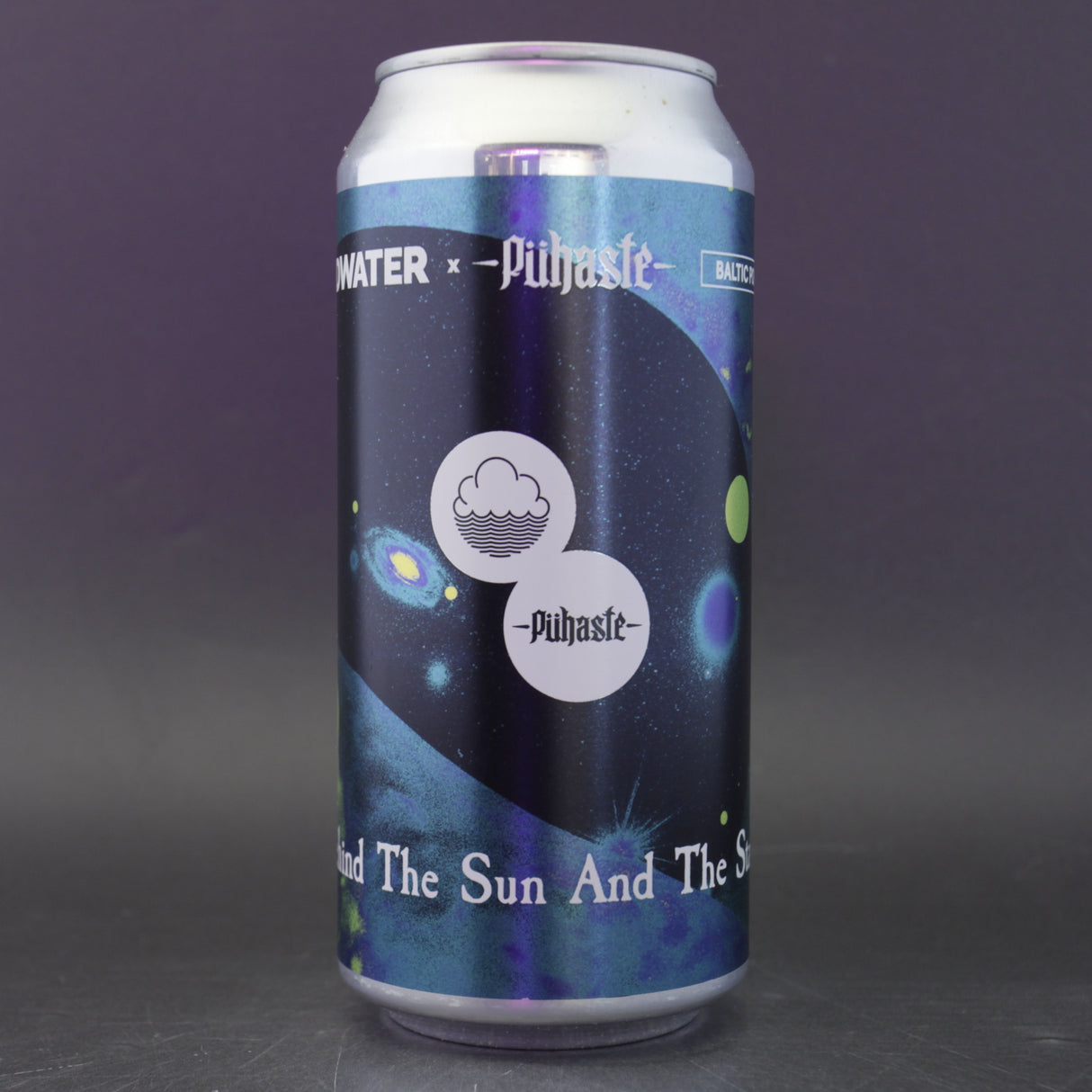 This is a can of Cloudwater / Puhaste - Behind The Sun And The Stars - 7% (440ml). It is a Stout / Porter craft beer available to buy from Ghost Whale, voted London's best craft beer shop.