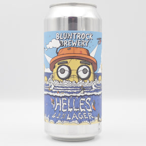 This is a can of Bluntrock - Helles - 4.2% (440ml). It is a Lager / Pilsner / Kölsch craft beer available to buy from Ghost Whale, voted London's best craft beer shop.