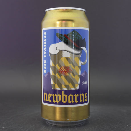 This is a can of Newbarns - Festbier 2025 - 5.6% (440ml). It is a Lager / Pilsner / Kölsch craft beer available to buy from Ghost Whale, voted London's best craft beer shop.