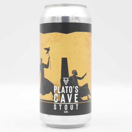 This is a can of Azvex - Plato's Cave - 5.8% (440ml). It is a Stout / Porter craft beer available to buy from Ghost Whale, voted London's best craft beer shop.