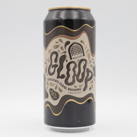 This is a can of Vault City - Gloop: Chocolate Fudge Brownie - 10% (440ml). It is a Imperial Stout / Porter craft beer available to buy from Ghost Whale, voted London's best craft beer shop.
