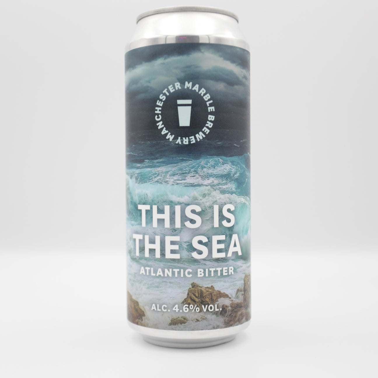 This is a can of Marble Beers - This Is The Sea - 4.6% (500ml). It is a Traditional English Ale craft beer available to buy from Ghost Whale, voted London's best craft beer shop.