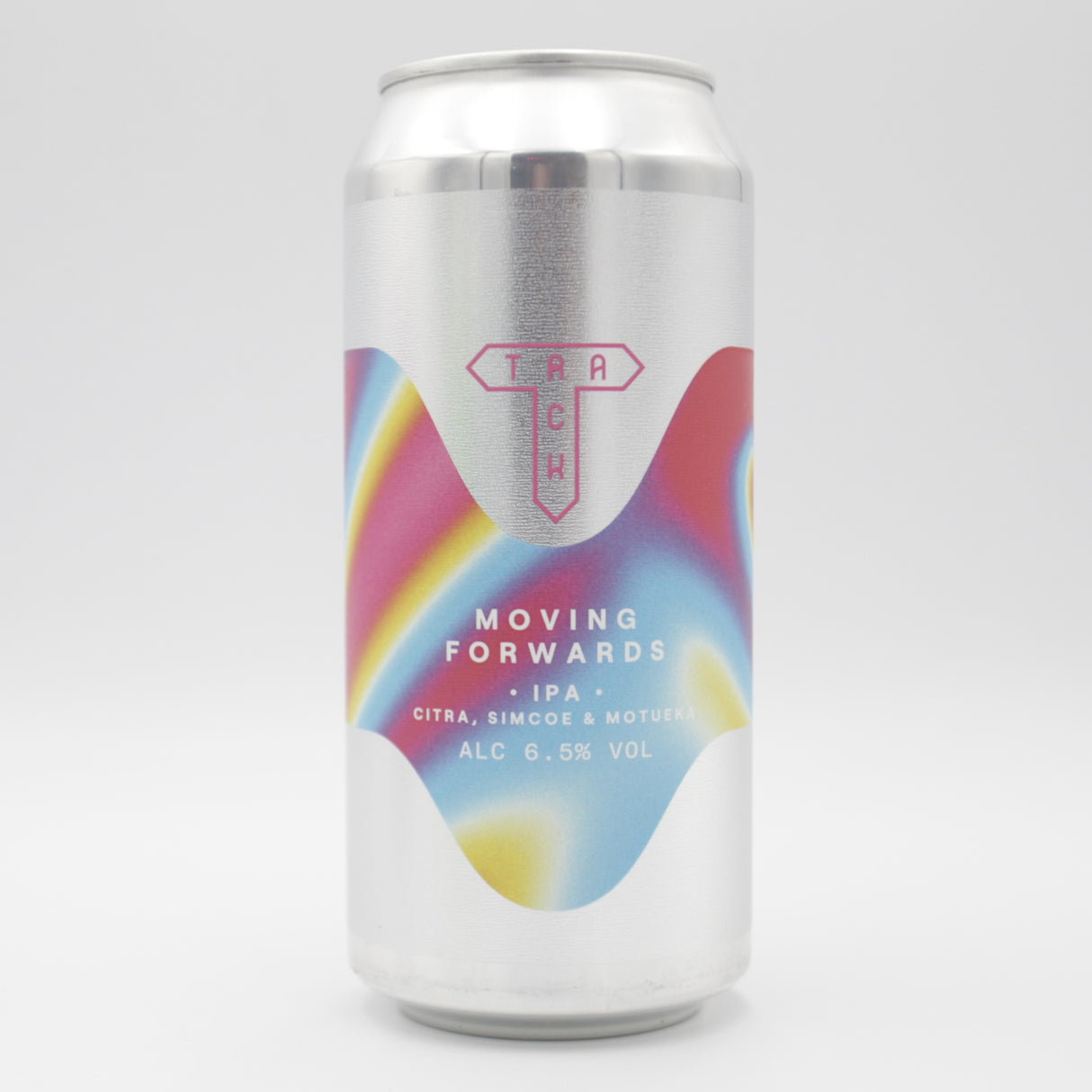 This is a can of Track - Moving Forwards - 6.5% (440ml). It is a IPA craft beer available to buy from Ghost Whale, voted London's best craft beer shop.