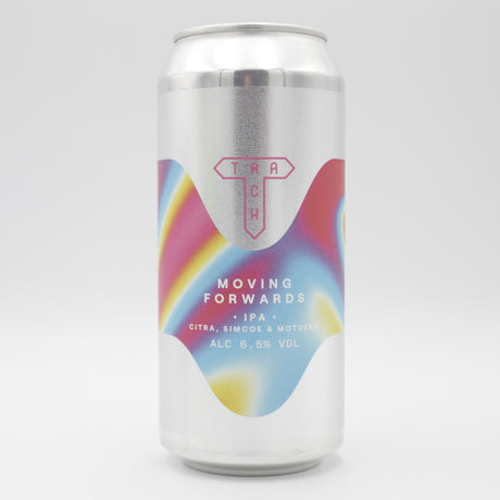 This is a can of Track - Moving Forwards - 6.5% (440ml). It is a IPA craft beer available to buy from Ghost Whale, voted London's best craft beer shop.
