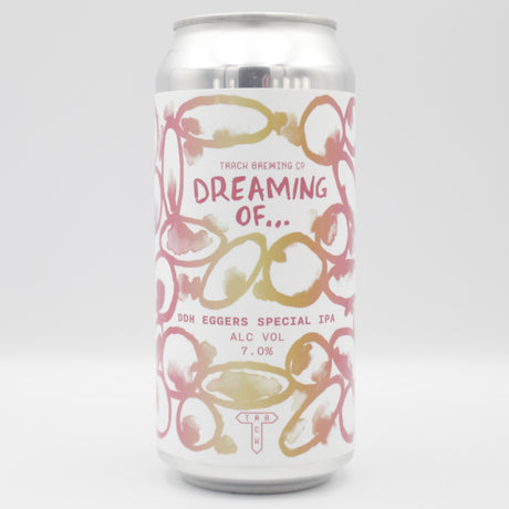 This is a can of Track - Dreaming Of... DDH Eggers Special - 7% (440ml). It is a IPA craft beer available to buy from Ghost Whale, voted London's best craft beer shop.