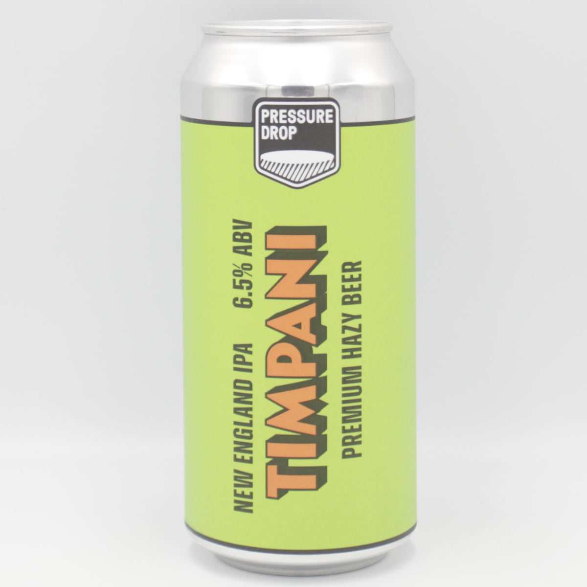 This is a can of Pressure Drop - Timpani - 6.5% (440ml). It is a IPA craft beer available to buy from Ghost Whale, voted London's best craft beer shop.