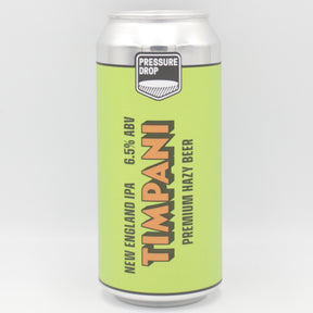 This is a can of Pressure Drop - Timpani - 6.5% (440ml). It is a IPA craft beer available to buy from Ghost Whale, voted London's best craft beer shop.
