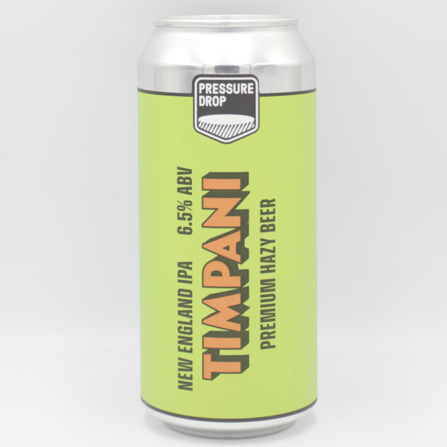 This is a can of Pressure Drop - Timpani - 6.5% (440ml). It is a IPA craft beer available to buy from Ghost Whale, voted London's best craft beer shop.