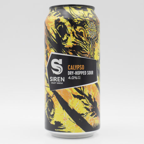 This is a can of Siren - Calypso - 4% (440ml). It is a Sour craft beer available to buy from Ghost Whale, voted London's best craft beer shop.