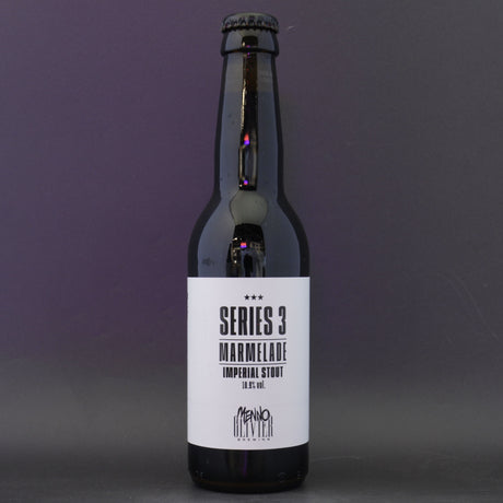 This is a bottle of Menno Olivier - Series 3 Marmalade - 10.9% (330ml). It is a Imperial Stout / Porter craft beer available to buy from Ghost Whale, voted London's best craft beer shop.
