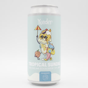 This is a can of Yonder / Left Handed Giant - Tropical Sundae - 5% (440ml). It is a Sour craft beer available to buy from Ghost Whale, voted London's best craft beer shop.