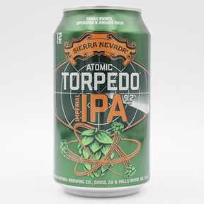 This is a can of Sierra Nevada - Atomic Torpedo - 9.2% (355ml). It is a Triple IPA craft beer available to buy from Ghost Whale, voted London's best craft beer shop.