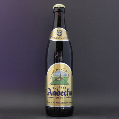 This is a bottle of Andechs - Andechser Doppelbock Dunkel - 7.1% (500ml). It is a Lager / Pilsner / Kölsch craft beer available to buy from Ghost Whale, voted London's best craft beer shop.