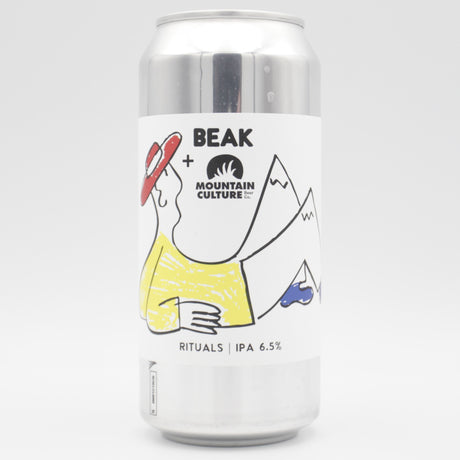 This is a can of Beak / Mountain Culture - Rituals - 6.5% (440ml). It is a IPA craft beer available to buy from Ghost Whale, voted London's best craft beer shop.