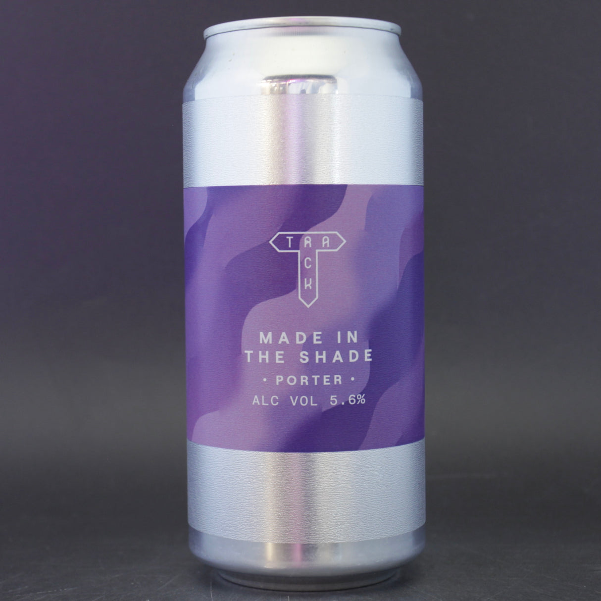 This is a can of Track - Made In The Shade - 5.6% (440ml). It is a Stout / Porter craft beer available to buy from Ghost Whale, voted London's best craft beer shop.