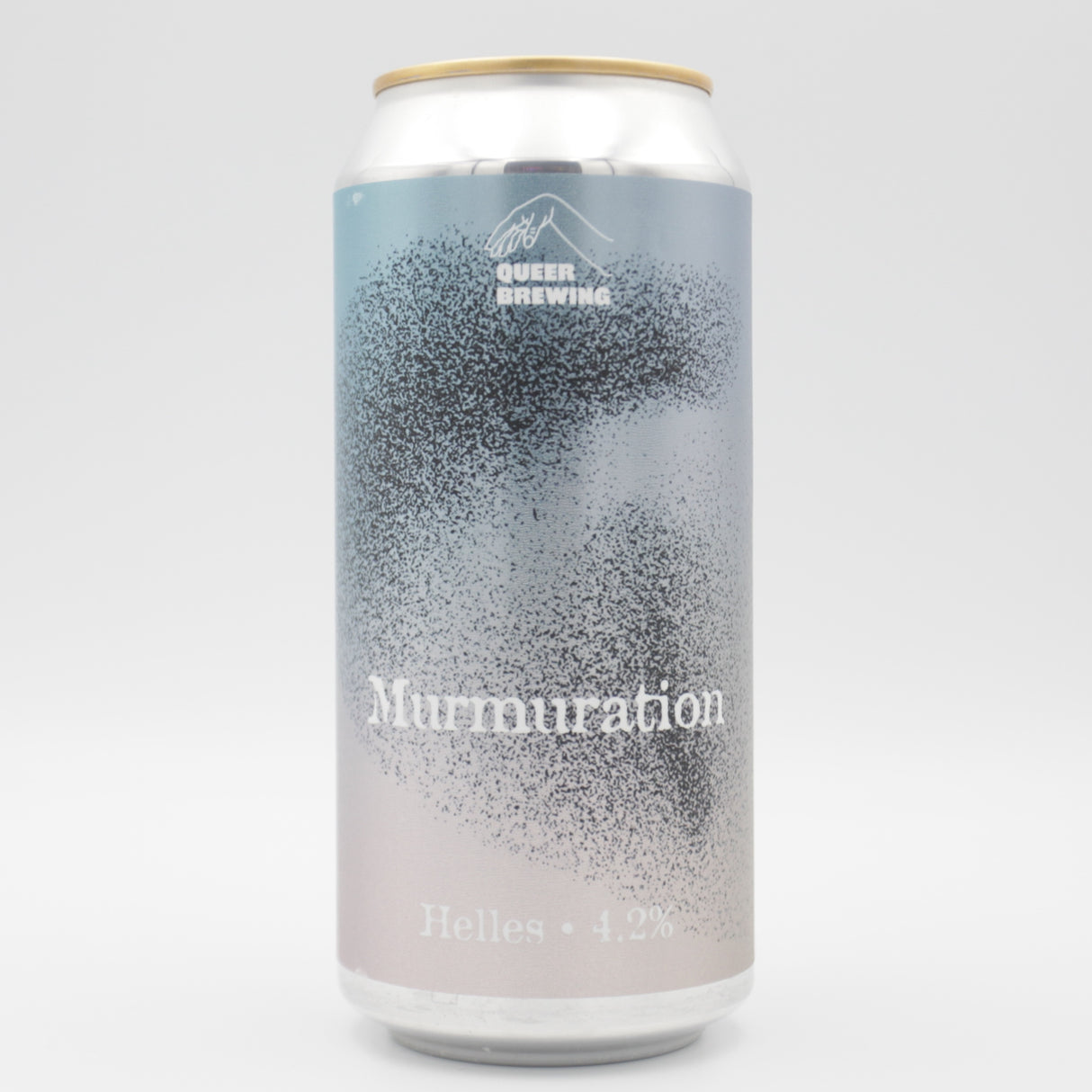 This is a can of Queer Brewing - Murmuration - 4.2% (440ml). It is a Lager / Pilsner / Kölsch craft beer available to buy from Ghost Whale, voted London's best craft beer shop.
