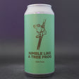 This is a can of Pomona Island - Nimble Like A Tree Frog - 5% (440ml). It is a Pale Ale craft beer available to buy from Ghost Whale, voted London's best craft beer shop.