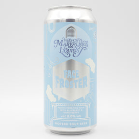 This is a can of Vault City - Marvelous Liquids: Face Froster - 8% (440ml). It is a Sour craft beer available to buy from Ghost Whale, voted London's best craft beer shop.