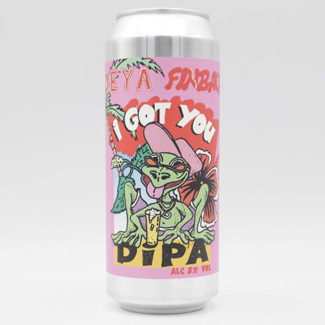 This is a can of DEYA / Finback - I Got You - 8% (500ml). It is a Double IPA craft beer available to buy from Ghost Whale, voted London's best craft beer shop.