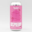 This is a can of Yonder - Raspberry Gose - 4% (440ml). It is a Gose craft beer available to buy from Ghost Whale, voted London's best craft beer shop.