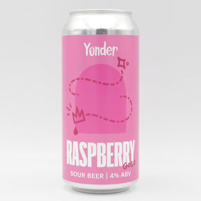 This is a can of Yonder - Raspberry Gose - 4% (440ml). It is a Gose craft beer available to buy from Ghost Whale, voted London's best craft beer shop.