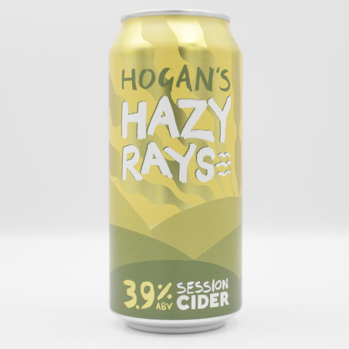This is a can of Hogan's - Hazy Rays - 3.9% (440ml). It is a  craft cider available to buy from Ghost Whale, voted London's best craft beer shop.