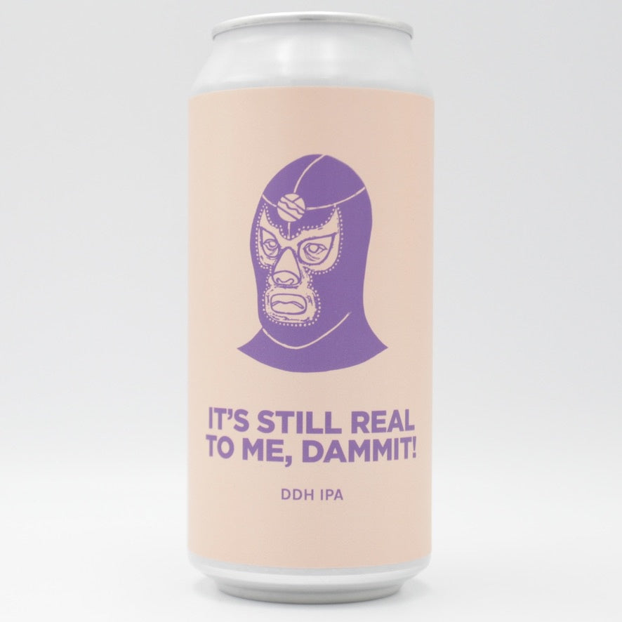 This is a can of Pomona Island - It's Still Real To Me, Dammit! - 6.1% (440ml). It is a IPA craft beer available to buy from Ghost Whale, voted London's best craft beer shop.