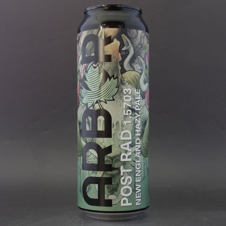 This is a can of Arbor - Post Rad 1.5703 - 5% (568ml). It is a Pale Ale craft beer available to buy from Ghost Whale, voted London's best craft beer shop.