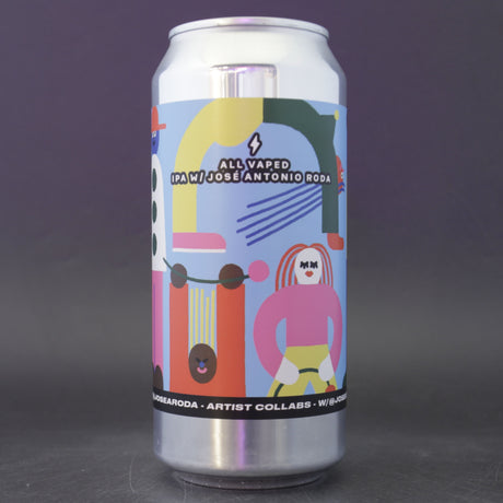 This is a can of Garage Beer Co - All Vaped - 6% (440ml). It is a IPA craft beer available to buy from Ghost Whale, voted London's best craft beer shop.