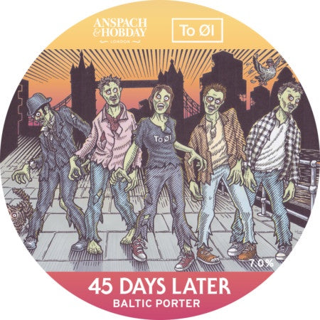 This is a crowler of CROWLER - Anspach & Hobday - 45 Days Later - 7% (500ml). It is a Stout / Porter craft beer available to buy from Ghost Whale, voted London's best craft beer shop.