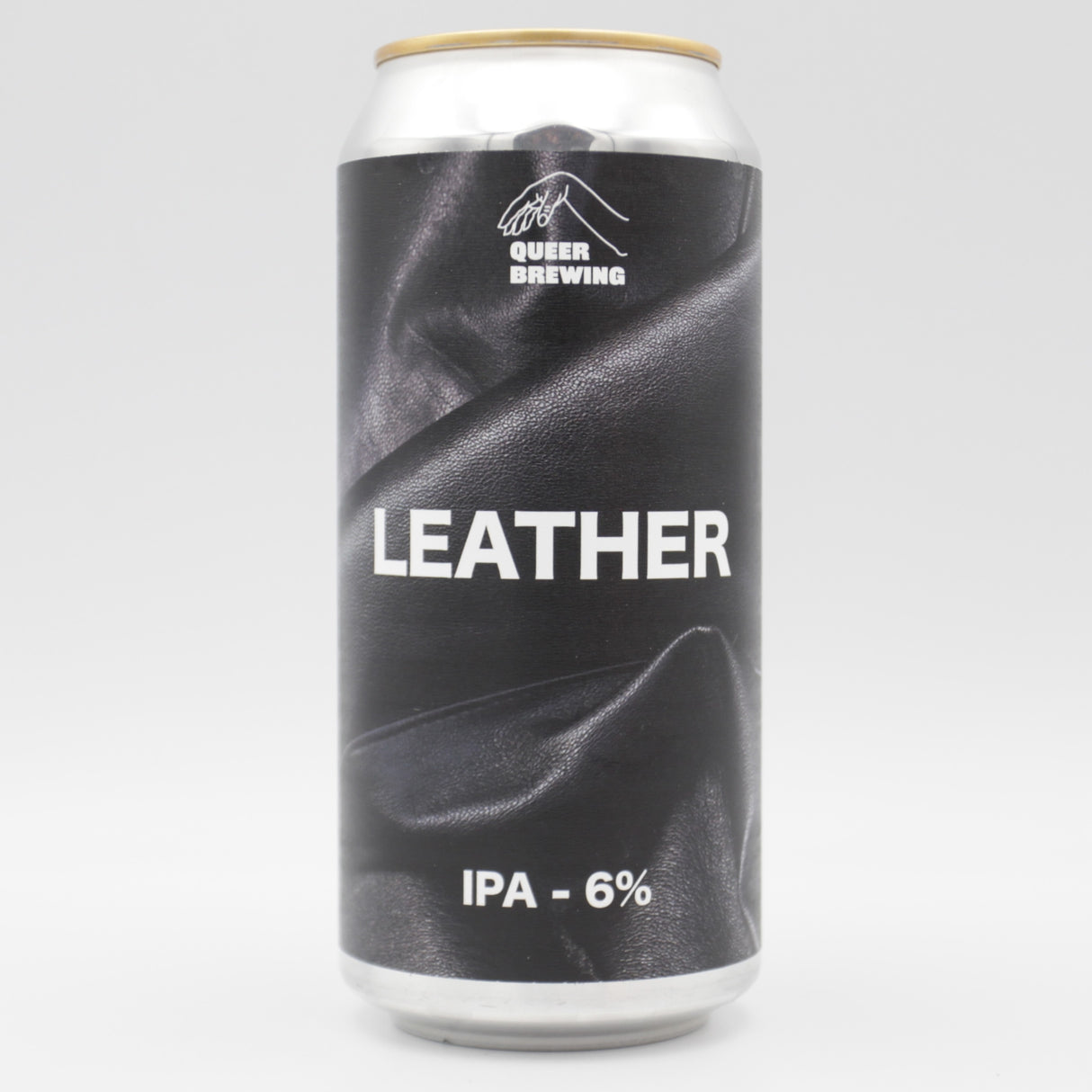 This is a can of Queer Brewing - Leather - 4.2% (440ml). It is a Pale Ale craft beer available to buy from Ghost Whale, voted London's best craft beer shop.