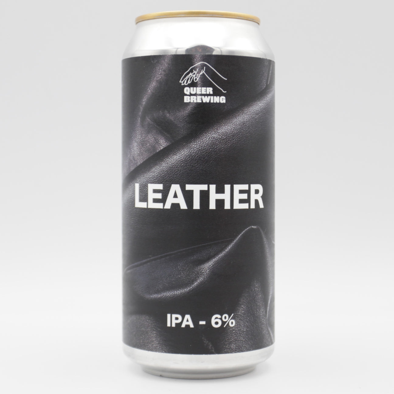 This is a can of Queer Brewing - Leather - 4.2% (440ml). It is a Pale Ale craft beer available to buy from Ghost Whale, voted London's best craft beer shop.