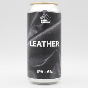 This is a can of Queer Brewing - Leather - 4.2% (440ml). It is a Pale Ale craft beer available to buy from Ghost Whale, voted London's best craft beer shop.