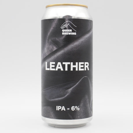 This is a can of Queer Brewing - Leather - 4.2% (440ml). It is a Pale Ale craft beer available to buy from Ghost Whale, voted London's best craft beer shop.