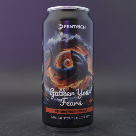 This is a can of Pentrich - Gather Your Fears - 12% (440ml). It is a Imperial Stout / Porter craft beer available to buy from Ghost Whale, voted London's best craft beer shop.
