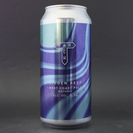 This is a can of Track - Hidden Reef - 5.5% (440ml). It is a Pale Ale craft beer available to buy from Ghost Whale, voted London's best craft beer shop.