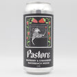 This is a can of Pastore - Strawberry & Raspberry Waterbeach Weisse - 3.8% (440ml). It is a Sour craft beer available to buy from Ghost Whale, voted London's best craft beer shop.
