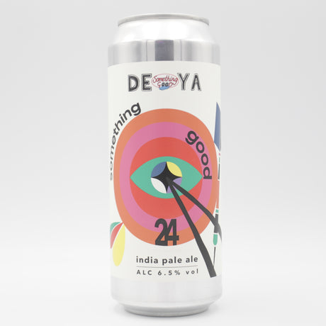 This is a can of DEYA - Something Good 24 - 6.5% (500ml). It is a IPA craft beer available to buy from Ghost Whale, voted London's best craft beer shop.
