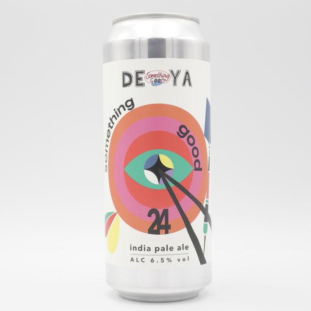 This is a can of DEYA - Something Good 24 - 6.5% (500ml). It is a IPA craft beer available to buy from Ghost Whale, voted London's best craft beer shop.