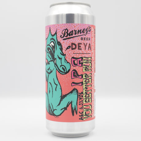 This is a can of DEYA - You Better Run - 6.5% (500ml). It is a IPA craft beer available to buy from Ghost Whale, voted London's best craft beer shop.