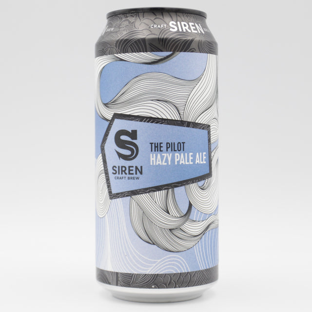 This is a can of Siren - The Pilot - 5% (440ml). It is a Pale Ale craft beer available to buy from Ghost Whale, voted London's best craft beer shop.