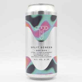 This is a can of Track - Split Screen - 8.2% (440ml). It is a Double IPA craft beer available to buy from Ghost Whale, voted London's best craft beer shop.
