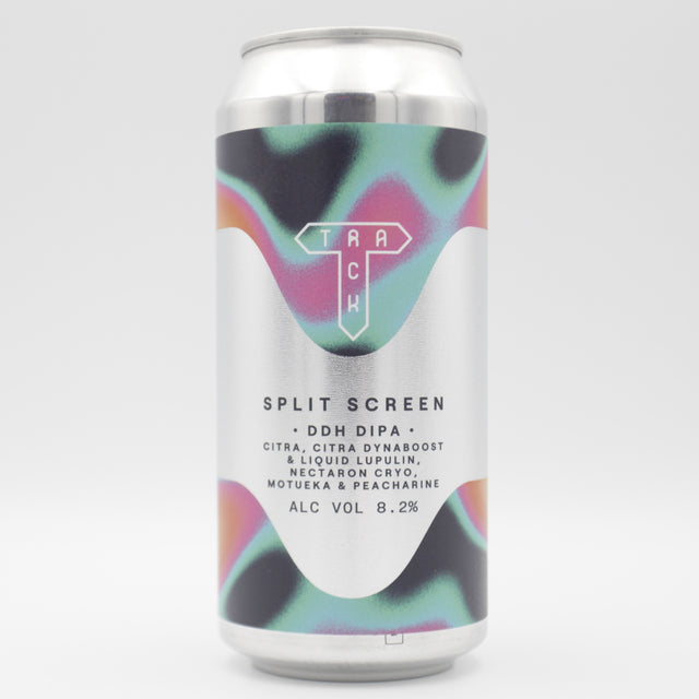 This is a can of Track - Split Screen - 8.2% (440ml). It is a Double IPA craft beer available to buy from Ghost Whale, voted London's best craft beer shop.