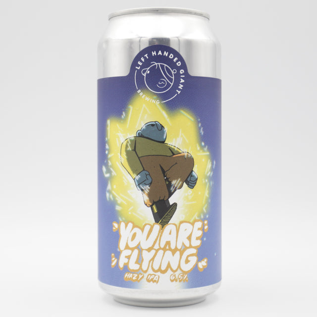 This is a can of Left Handed Giant - You Are Flying - 6.5% (440ml). It is a IPA craft beer available to buy from Ghost Whale, voted London's best craft beer shop.
