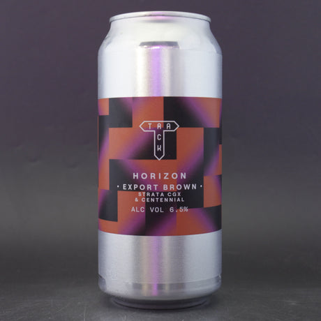 This is a can of Track - Horizon - 6.5% (440ml). It is a Brown Ale craft beer available to buy from Ghost Whale, voted London's best craft beer shop.