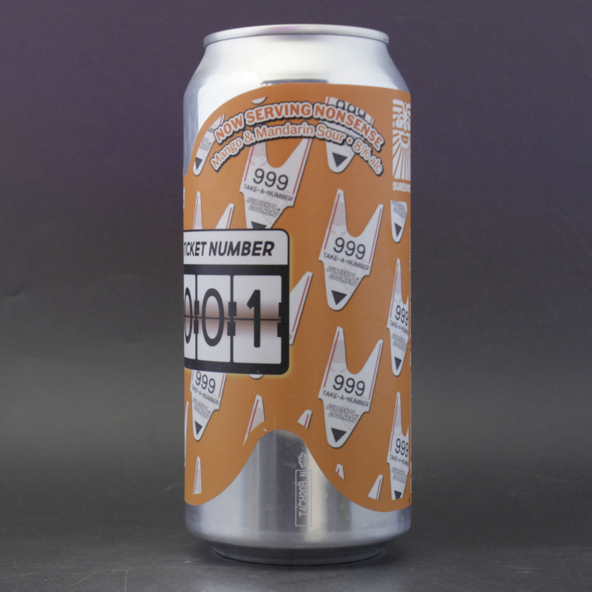 This is a can of Sureshot / Coolhead Brew - Now Serving Nonsense - 8% (440ml). It is a Sour craft beer available to buy from Ghost Whale, voted London's best craft beer shop.