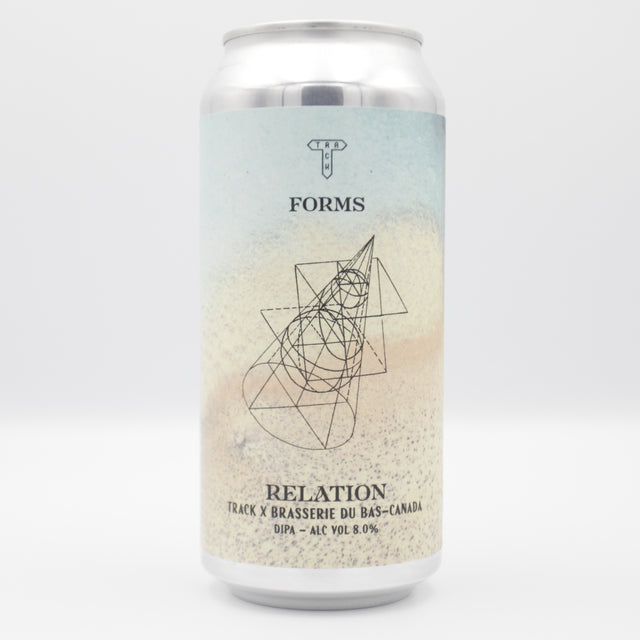 This is a can of Track - Relation - 8% (440ml). It is a Double IPA craft beer available to buy from Ghost Whale, voted London's best craft beer shop.