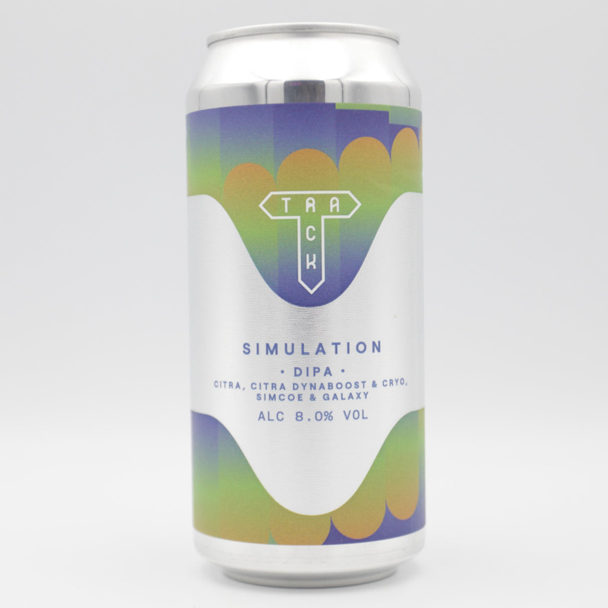 This is a can of Track - Simulation - 8% (440ml). It is a Double IPA craft beer available to buy from Ghost Whale, voted London's best craft beer shop.