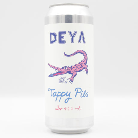 This is a can of DEYA - Tappy Pils - 4.4% (500ml). It is a Lager / Pilsner / Kölsch craft beer available to buy from Ghost Whale, voted London's best craft beer shop.