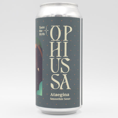 This is a can of Ophiussa - Ateagina - 5% (440ml). It is a Sour craft beer available to buy from Ghost Whale, voted London's best craft beer shop.